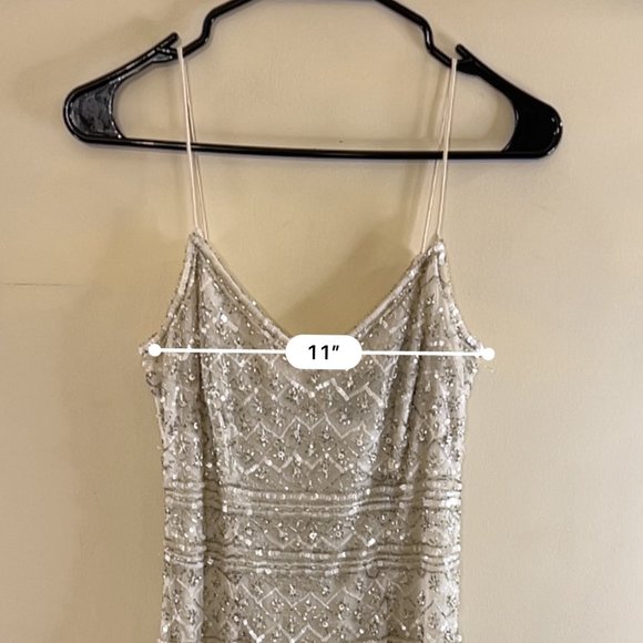 White beaded THEIA mini cocktail dress size 0 - Picture 5 of 8